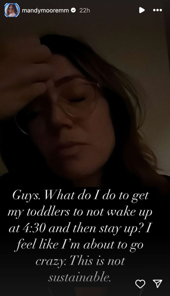Mandy Moore asking for parenting advice on Instagram 